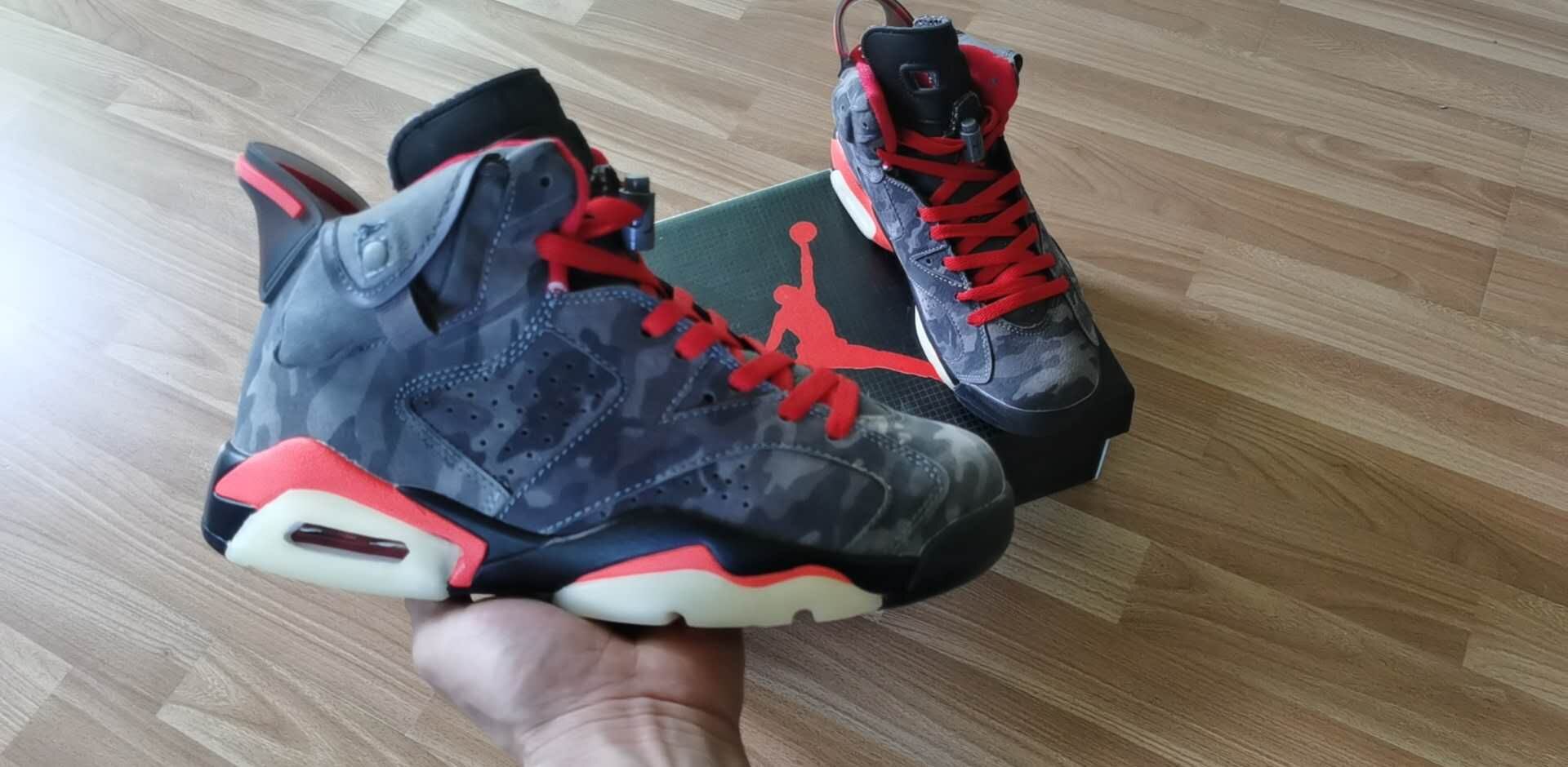 2020 Air Jordan 6 Retro Grey Black Red Shoes - Click Image to Close